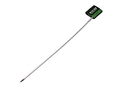 Steel Cable Seals Numbered with barcode 12 Inch, 100 pcs- Green Security Tie-Galvanized Steel Cable Seal with (3/32 inch) or (2.4mm) wire, BFSEALS Free & Quick Shipping