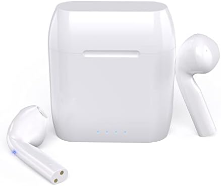 AMAFACE Wireless Earbuds, White Bluetooth Earbuds, True Wireless Earphone Noise Reduction, Touch Control, 30 hrs Playtime, Single Twin Earsets, in-Ear Built-in Mic IPX5 Waterproof Sports Headset