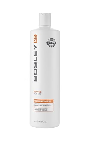 BosRevive Nourishing Shampoo for Thinning Hair (Color Safe) – DHT Blocker, Sulfate-Free, Vegan Formula with Biotin, Saw Palmetto & Rosemary – Strengthens & Volumizes – 33.8 Fl Oz