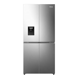 Hisense RQ5P470SMIE Wifi Connected American Fridge Freezer Cross Door with Water Dispenser, No Frost, 482 liters, Stainless Steel - E Rated, Noise level: 37 decibels, H178.5 x W79.4 x D69.8 (cm)