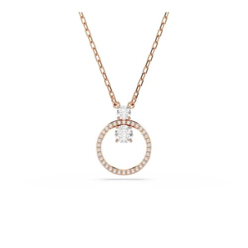 Swarovski Pendentif Constella, Pavé, Taille ronde, Blanc, Placage de ton or rosé