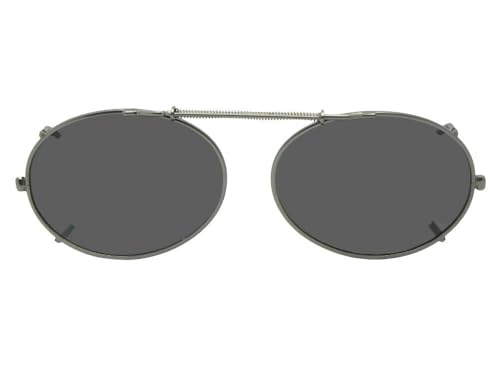 Oval Shape Polarized Clip On Sunglasses For Eyewear– Round Oval Design Sunglass Clips for Glasses