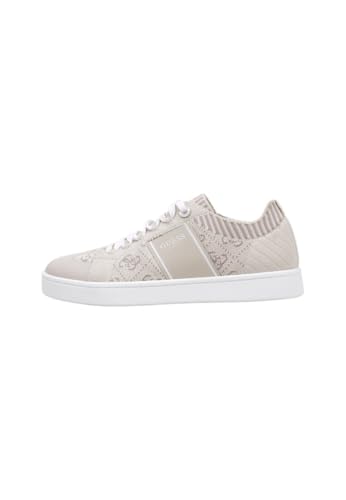 Baskets Guess Jrixie pour femme en simili cuir blanc et détails dorés chic
