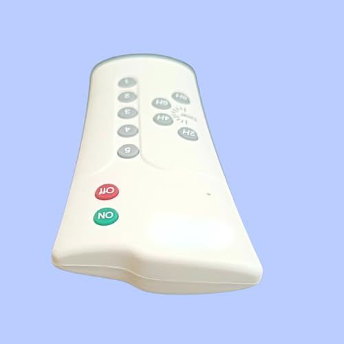 Image of ZIEVA Compatible with Cropton Ceiling Fan Remote Control Wireless with Light, Timer Mode and Speed Adjustment - Remote Control Kit (Fan Not Included) - White