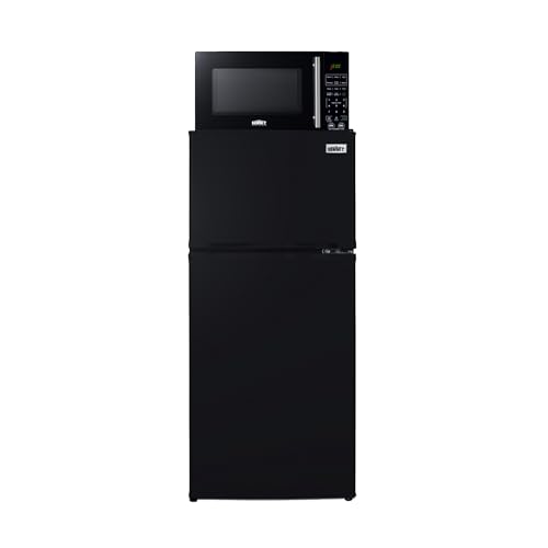 Summit 19” Refrigerator & Microwave Combo, 4.3 cu.ft, Black