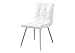 Monarch Specialties White Leather-Look/Chrome Metal 2-Piece Dining Chair, 32-Inch