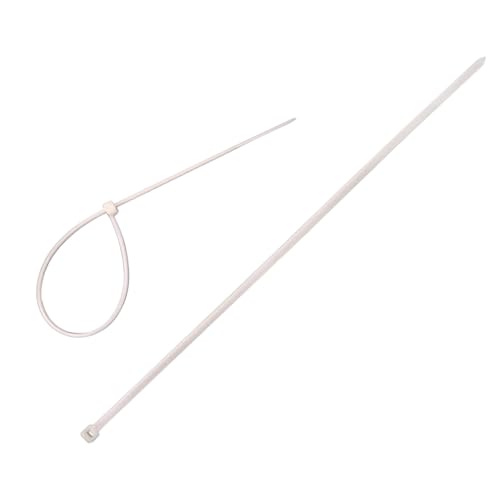 Image of Electronic Spices Nylon Cable Ties 2.5X150mm | 6 Inch Self-Locking Zip Ties (White) | Cable Management Organizer Pack of 100