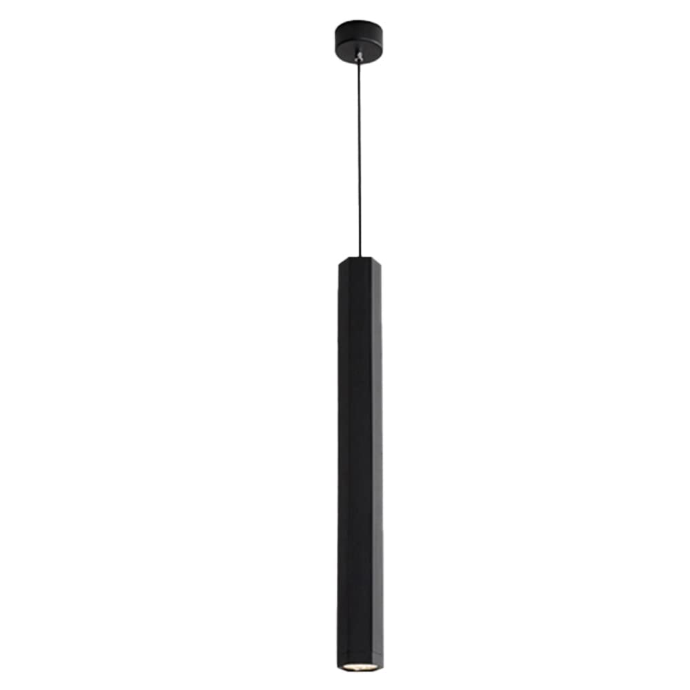 Lámpara colgante de cilindro para mesita de noche con luz LED integrada 8
