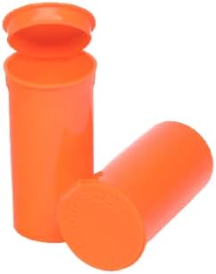 Philips Empty Prescription Pop Top Vial Made in USA Pack of 315 Dry Herb Containers with Child Resistant Solid Mango Color 13 Dram Medical Pharmacy Pill Bottles