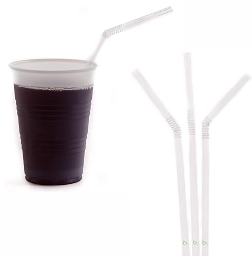 Pitillos flexibles plásticos envueltos individualmente 1200 unidades miniatura 1