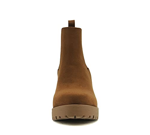 Image of Soda Top Shoes Jaber Ankle Boot W Lug Sole Elastic Gore and Chunky Heel