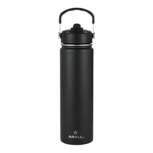Garrafa Térmica Straw Flask 650 ML Black Sand Arell