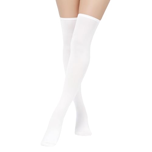 Image of Century Star 3 Pairs Thigh High Socks for Women Over the Knee High Socks Triple Stripe Long Stockings Thigh Highs Leg Warmer