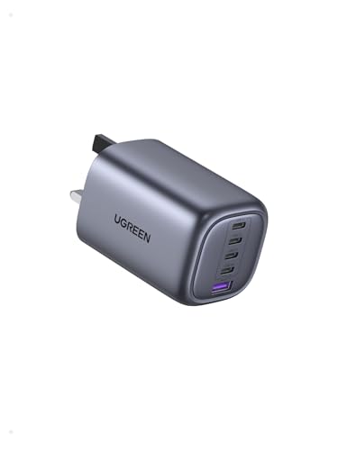 UGREEN USB C Charger 100W Plug MacBook Charger Nexode 5 Ports GaN Fast Charger Laptop Charger Adapter Compatible with Macbook, IPad, iPhone 16/15, Galaxy S24/23, Pixel 9, etc