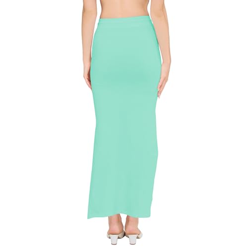 Image of DESI GIRL Cotton Lycra Stretchable Saree Shapewear Petticoat with Drawstring for Women | Fishcut Saree Petticoat with Side Slit for Easy Movement | Saree Shaper | Long inskirt
