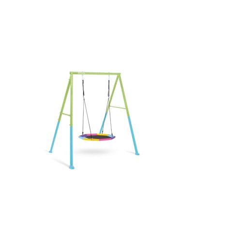 Intex 44112 - Altalena con Dondolo Nido Ottagonale, Acciaio, Grigio, 201x235x200 cm