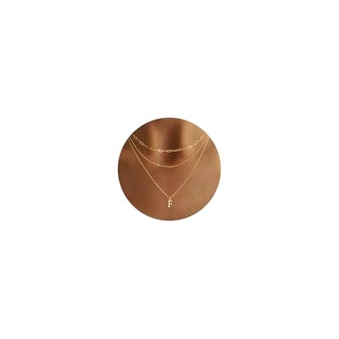 FIOROYAL Layered Gold Initial Necklace Cover