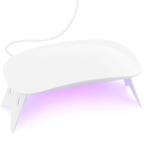 Lampada UV LED per Unghie 6W Asciuga Smalto Semipermanente e Gel Portatile USB | Mini Lampada Professionale per Manicure e Pedicure con Gambe Pieghevoli