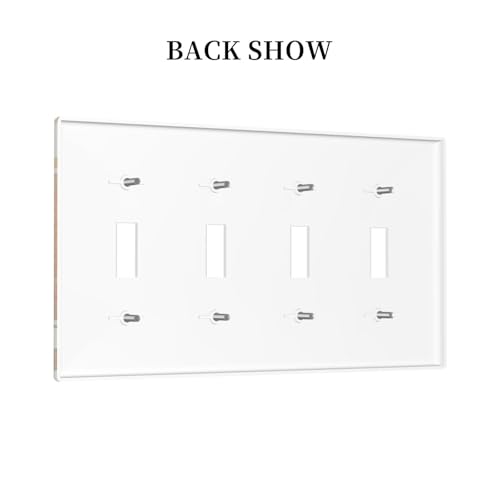 Decorative Light Switch Plate Covers Mid Century Gold Sun Boho Sunrise 4 Gang Light Switch Cover Plate Quad Toggle Wall Plate Switch Plate Cover for Bedroom Home Decor