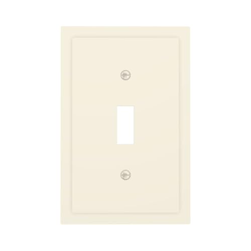Beige Tan Cream Single Toggle Light Switch Plate Outlet Cover Decorative One Device Wall Plate 1-Gang Electrical Switch Faceplate