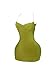 SOLY HUX Women's Summer Mini Dress Criss Cross Lace Up Backless Ruched Bodycon Cocktail Party Cami Dresses Plain Green Small