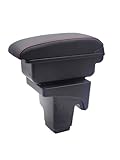 XSHENG Car Armrest Box Suitable for Ford Focus Mk3 2012-2018 Central Storage Box Manual Center Console (Black with red line)