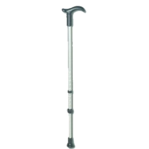 Gehstock SIMPLEX m. Fritzgriff verstellbar silber, Gehstöcke