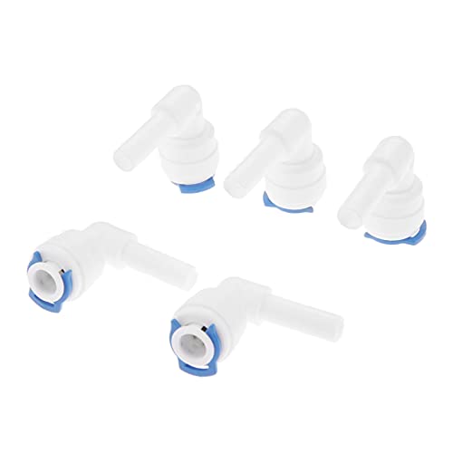 Gaodpz 10pcs de ósmosis inversa plástica Ro Accesorios de tubería de codo de agua 1/4" sobredosis Conexión de manguera Filtro de purificador de agua Conector de acoplamiento rápido Cover