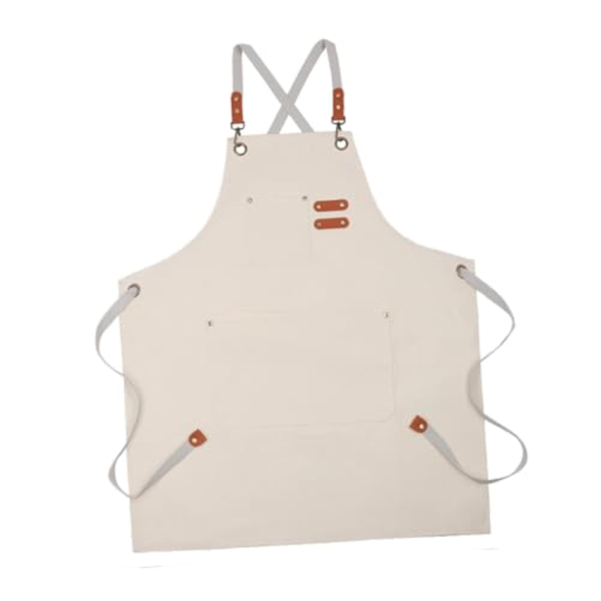 Canvas Apron, Adjustable Strap Work Apron, Beige