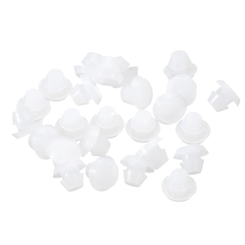 Image of uxcell 36 Pcs Silicone Plugs, Rubber Round Snap in Locking Hole Plugs for 5-5.5mm Hole, Hole Stoppers Waterproof Hole Plug for Metal Tube, Furniture End Caps Inserts, Clear