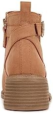 Dr. Scholl's Womens Retrospect Ankle Side Zip Block Heel Bootie Honey Brown Microfiber 6.5 M | Image 5