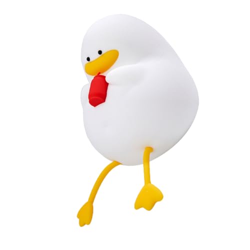 Lámpara de Noche Silicona Pato Recargable Blanca