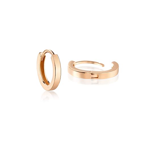 Image of CHOW SANG SANG 18K Rose Solid Gold MINTY Collection Hoop Earring for Women 91115E