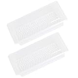 DECORNIJIA 2 piezas Contenedores para Alimentos para Frigorífico con Placas Drenantes Extraíbles Caja Transparente Rectangular para Frutas y Verduras de Organizadores de Cocina Prácticos y