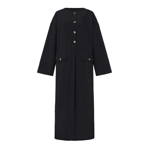 Djellaba boubou africain noir pour homme en coton bio