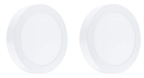 Future Energy FOS 2400 LUMENS 24W Surface Mount LED Panel Ceiling Light (Pack of 2) - Round, Neutral White (4000k)