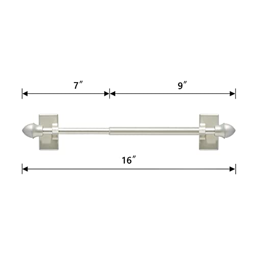 Boom Jog Magnetic Curtain Rods For Metal Doors,No Tools Required,Multi-Use Adjustable Appliance For Windows Iron Steel Places,09-16 Inch,2 Pack,Nickel thumb #3