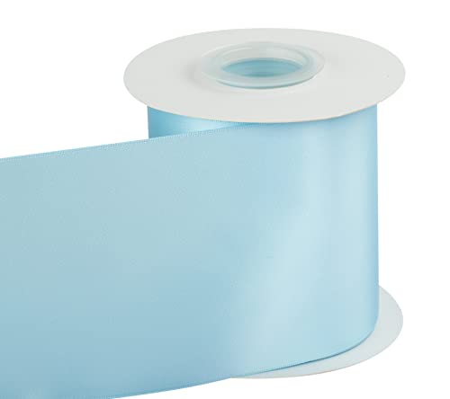 Double Faced Satin Ribbon, 100mm X 22M, Solid Polyester Craft Ribbon, Perfect for Gift Wrapping Crafts - Image 2