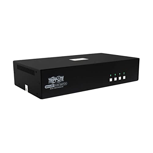 Image of Tripp Lite Secure KVM Switch 4-Port Dual-Head DVI, United States Government NIAP-Certified PP4.0 Security, 2K @ 60Hz Quality, TAA Compliant, 3-Year Warranty (B002-DV2A4-N4)