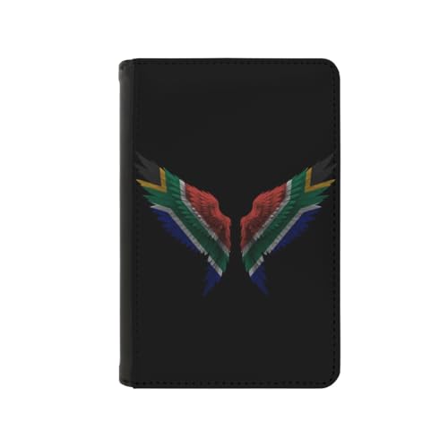 South Africa South African Wing Flag Passport Holder Cover PU Leather Passport Wallet with Card Slots Travel Essential for Travel Women Men Family Travels Must Haves Essentials