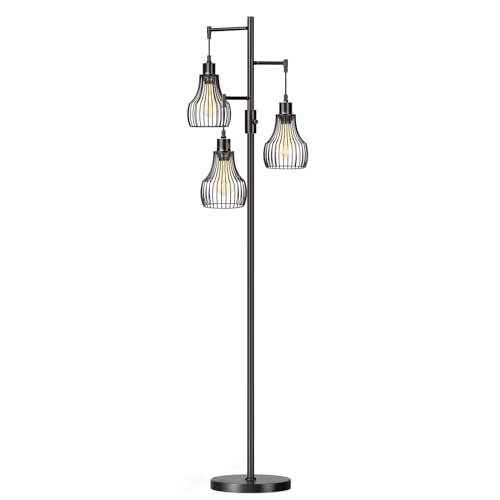 Ziisee DTL1-1 Dimmable Floor Lamp, 3 X 800Lm Led Edison Bulbs Included thumb #7