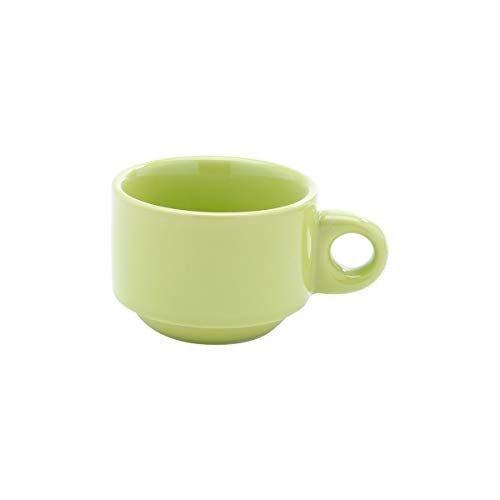 CJ 4 XÍCARAS PORCELANA P/CHÁ C/SUPORTE COLORIDAS 200ml