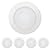 ECOELER 4 Inch LED Disk Light, Dimmable Flush Mount Ceiling Light, 10.5W 650Lm, 3000K Warm White, Aluminum Baffle Trim, Wet Location, ETL&Energy Star, 4Pack