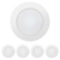ECOELER 4 Inch LED Disk Light, Dimmable Flush Mount Ceiling Light, 10.5W 650Lm, 3000K Warm White, Aluminum Baffle Trim, Wet Location, ETL&Energy Star, 4Pack
