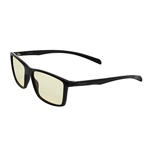 Óculos Gamer Titans Captain2 Preto - Lentes Blue Protection Amarela