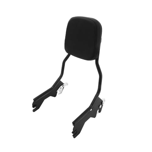 Dossier moto vertical confort passager avec support robuste noir argent pour Street Bob Slim