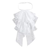 Rulbelok Collar de encaje desmontable victoriano para bodas, formales y accesorios, accesorio de cuello desmontable