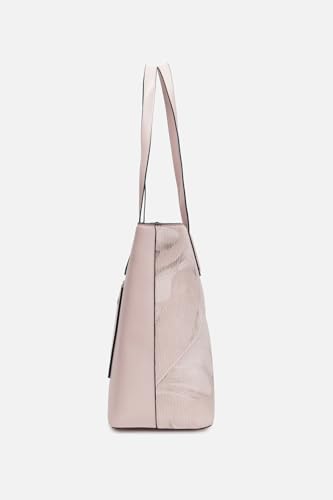 Image of Allen Solly Womens leaf-print light-pink HANDBAG