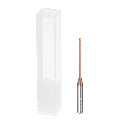 Image of uxcell Square Nose End Mill, 1.5mm Solid Carbide AlTiSin Coated Long Reach CNC Router Bits 2 Flutes Milling Cutter with Extended Neck, 25mm Cutting Length 4mm Shank