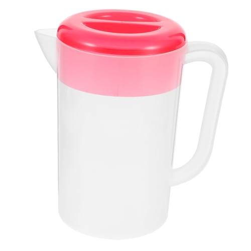 iplusmile botella de agua fría delgado Bebiendo frío jarra nevera jarra de plástico jarra para el frigorífico jarra con tapa recipientes de jugo con tapas para nevera el plastico rojo